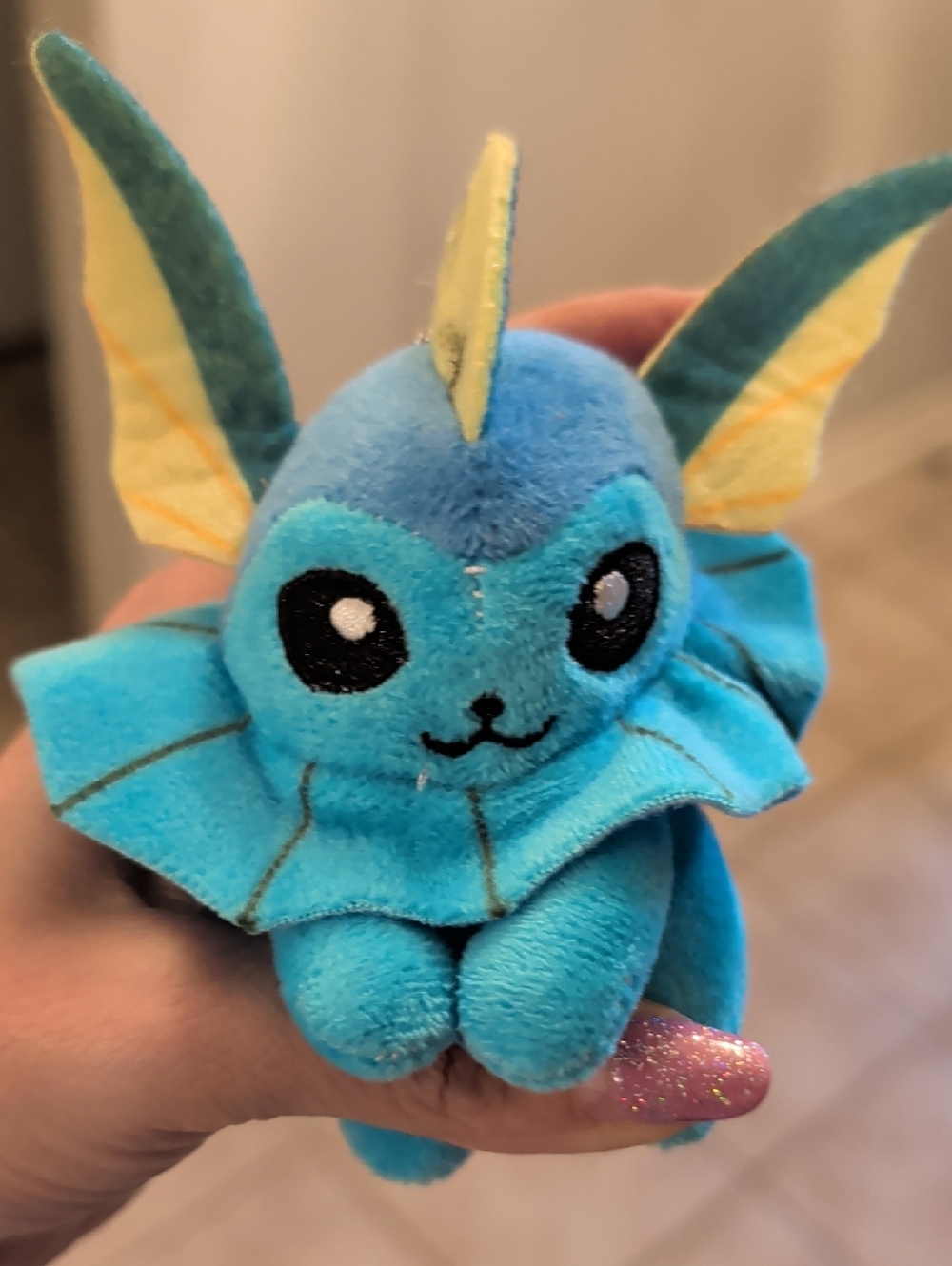 Blue Vaporeon Plush Toy - Small Soft Stuffed Character
